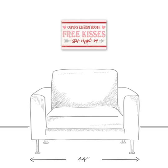 Cupid Kissing Booth Canvas Wall Art